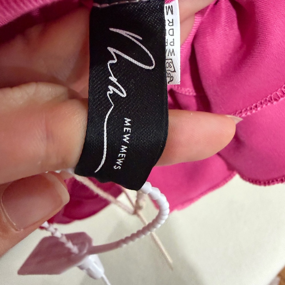 NWT Mew Mews Birtin Strapless Flower Mini Dress In Pink Size M - Picture 7 of 11